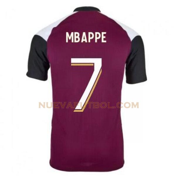 tercera camiseta mbappe 7 paris saint germain 2020-2021 púrpura hombre