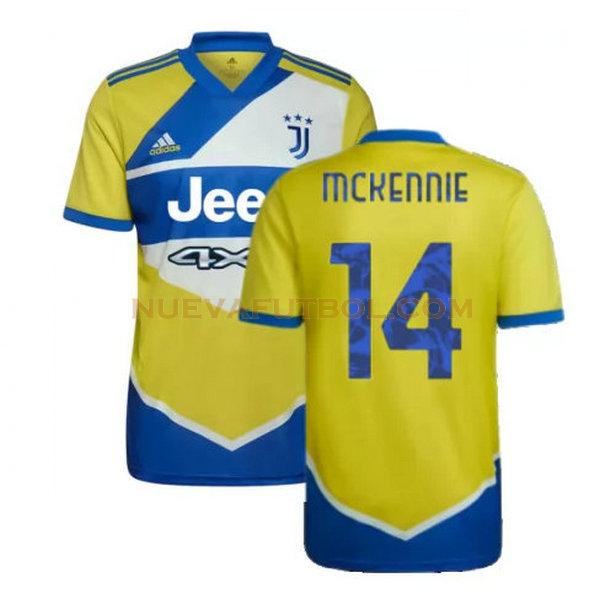 tercera camiseta mckennie 14 juventus 2021 2022 amarillo azul hombre