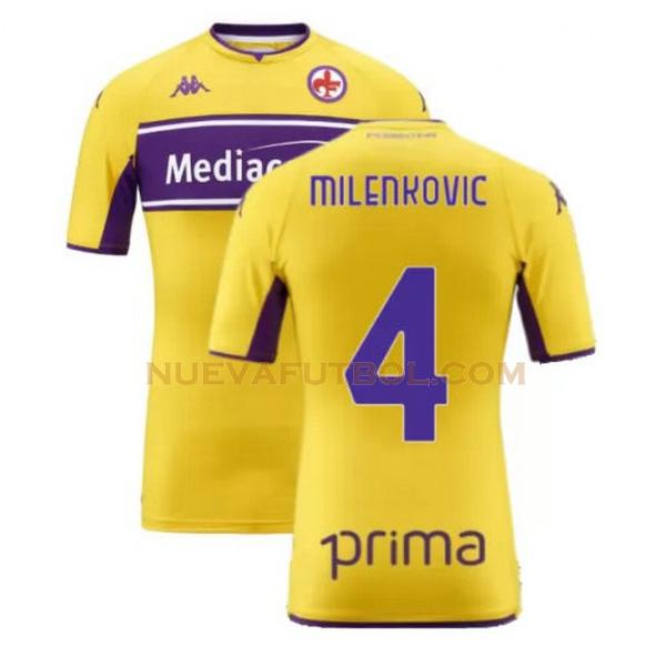 tercera camiseta milenkovic 4 fiorentina 2021 2022 amarillo hombre