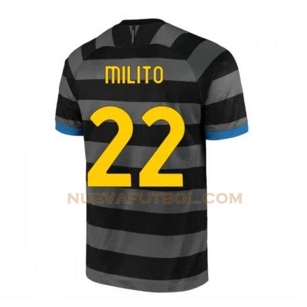 tercera camiseta milito 22 inter milan 2020-2021 gris hombre