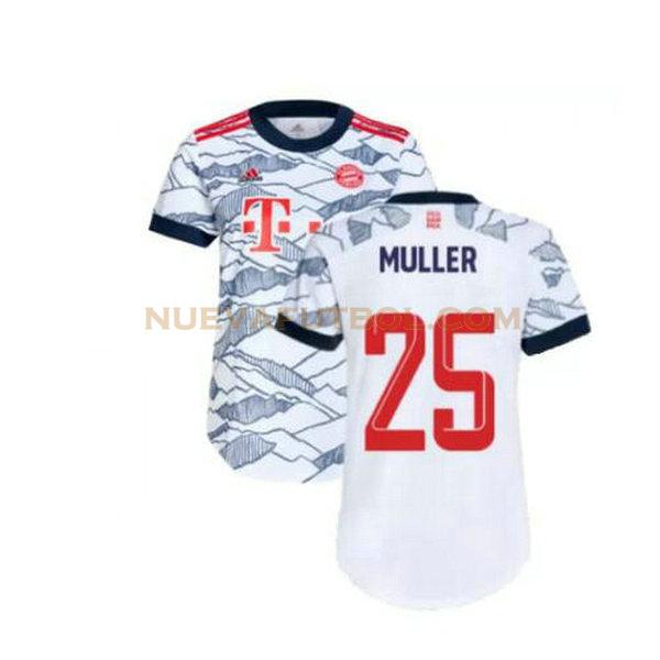 tercera camiseta muller 25 bayern de múnich 2021 2022 gris hombre