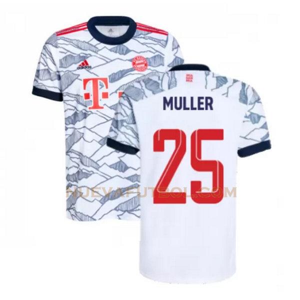 tercera camiseta muller 25 bayern de múnich 2021 2022 negro hombre