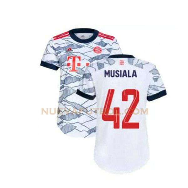 tercera camiseta musiala 42 bayern de múnich 2021 2022 gris hombre