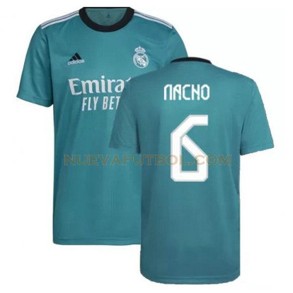 tercera camiseta nacho 6 real madrid 2021 2022 verde hombre