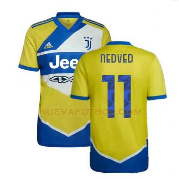 tercera camiseta nedved 11 juventus 2021 2022 amarillo azul hombre