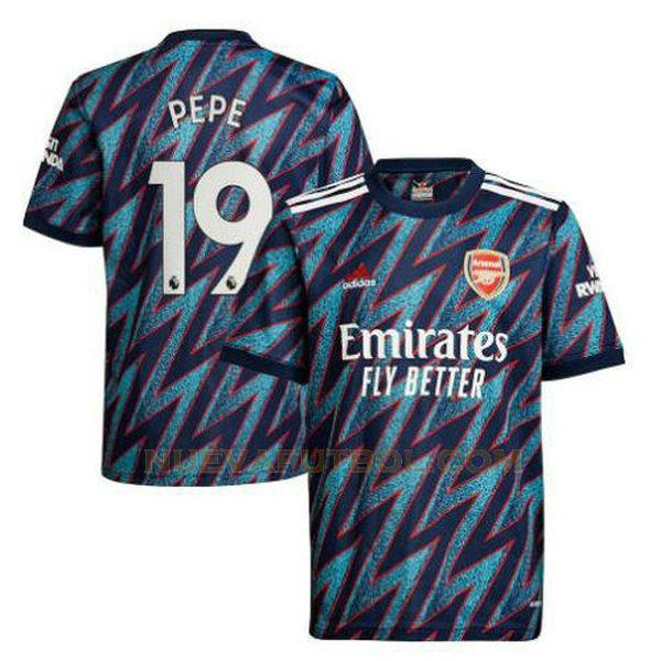 tercera camiseta pepe 19 arsenal 2021 2022 azul hombre