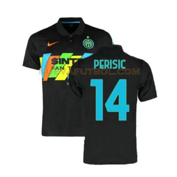 tercera camiseta perisic 14 inter milan 2021 2022 negro hombre