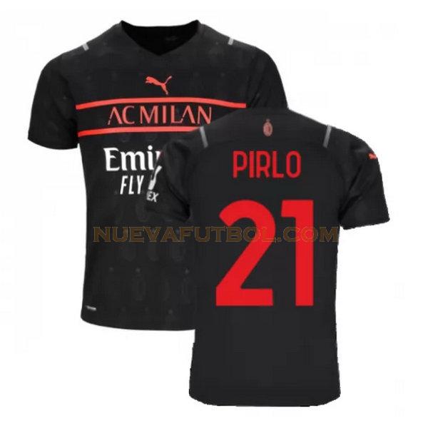 tercera camiseta pirlo 21 ac milan 2021 2022 negro hombre