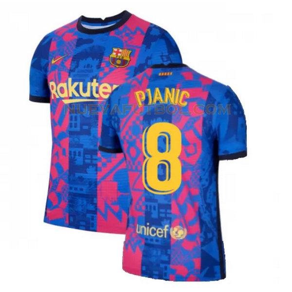 tercera camiseta pjanic 8 barcelona 2021 2022 azul rojo hombre