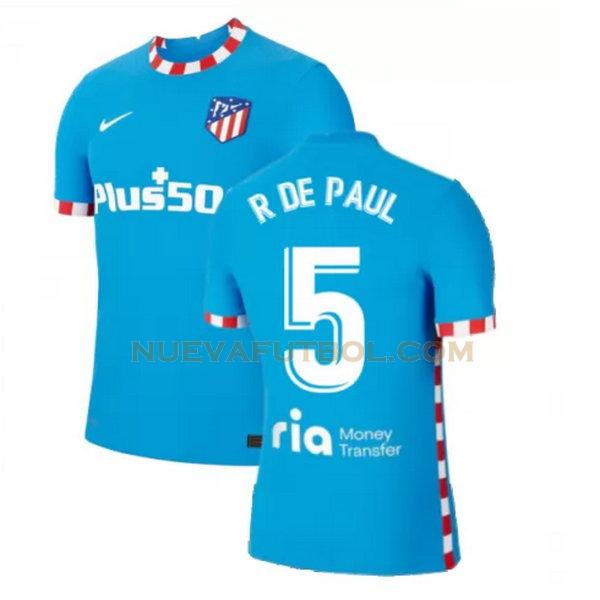 tercera camiseta r de paul 5 atletico madrid 2021 2022 azul hombre