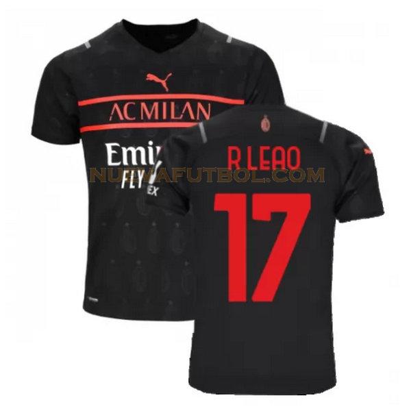 tercera camiseta r leao 17 ac milan 2021 2022 negro hombre