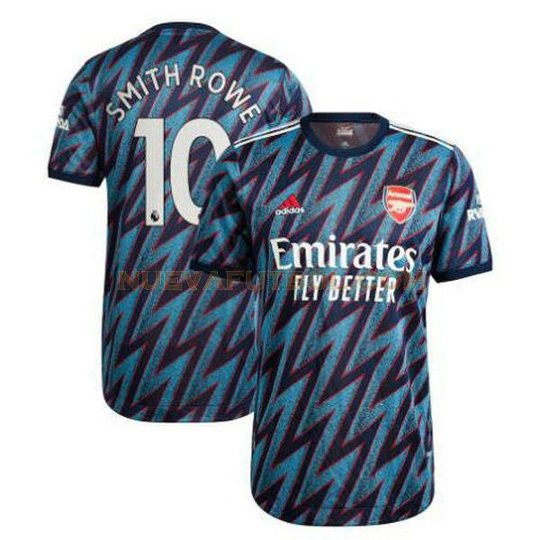 tercera camiseta rowe 10 arsenal 2021 2022 azul hombre