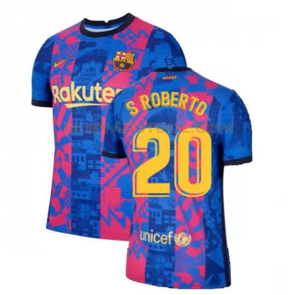 tercera camiseta s roberto 20 barcelona 2021 2022 azul rojo hombre