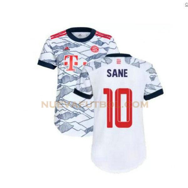 tercera camiseta sane 10 bayern de múnich 2021 2022 gris hombre