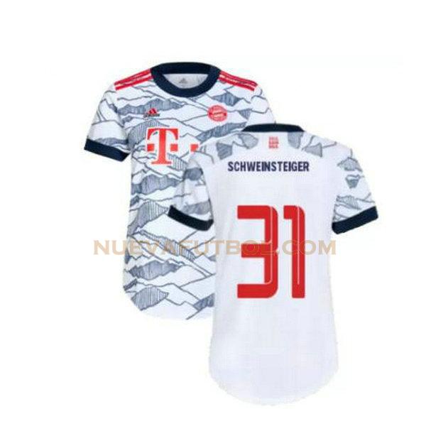 tercera camiseta schweinsteiger 31 bayern de múnich 2021 2022 gris hombre