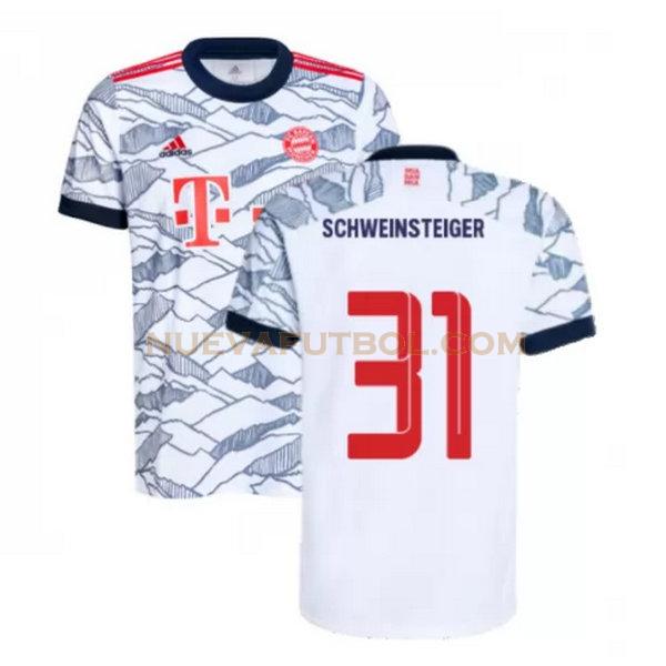 tercera camiseta schweinsteiger 31 bayern de múnich 2021 2022 negro hombre