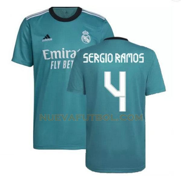 tercera camiseta sergio ramos 4 real madrid 2021 2022 verde hombre