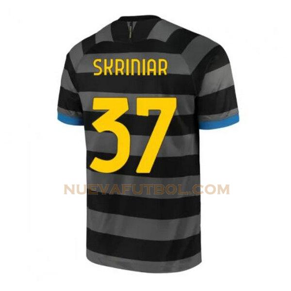 tercera camiseta skriniar 37 inter milan 2020-2021 gris hombre