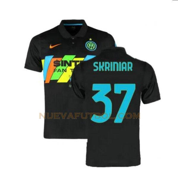 tercera camiseta skriniar 37 inter milan 2021 2022 negro hombre