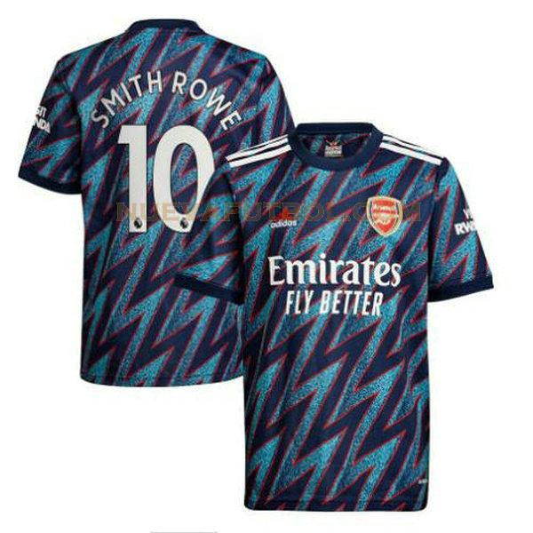 tercera camiseta smith rowe 10 arsenal 2021 2022 azul hombre