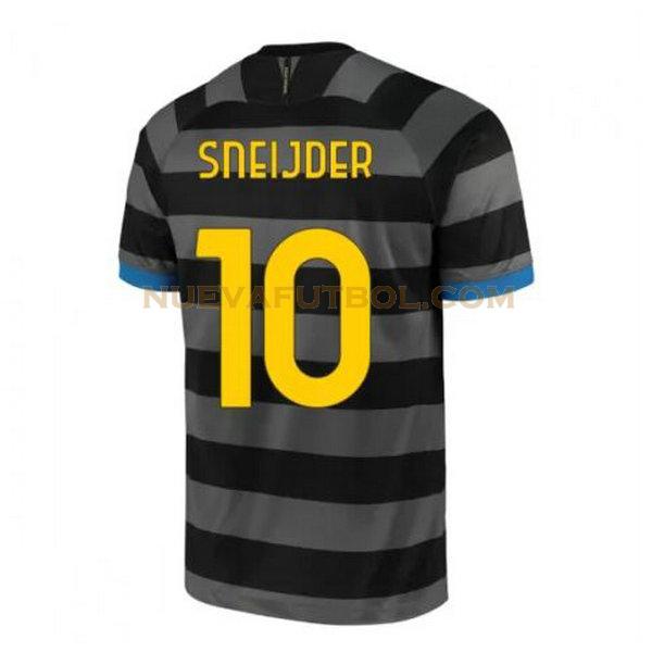 tercera camiseta sneijder 10 inter milan 2020-2021 gris hombre