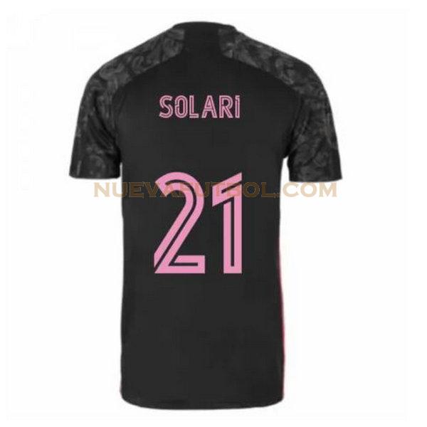 tercera camiseta solari 21 real madrid 2020-2021 negro hombre