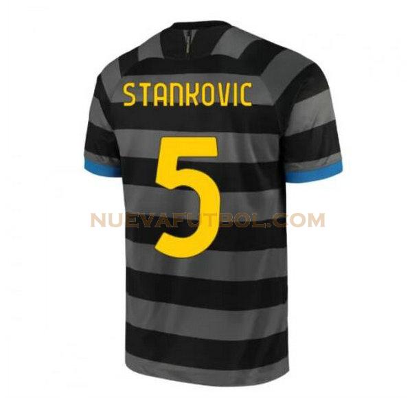 tercera camiseta stankovic 5 inter milan 2020-2021 gris hombre