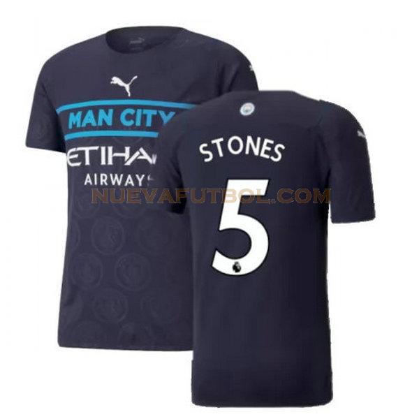 tercera camiseta stones 5 manchester city 2021 2022 negro hombre