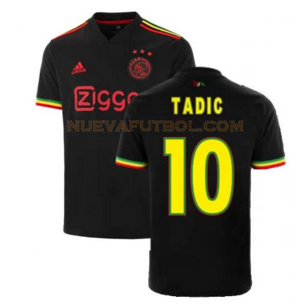 tercera camiseta tadic 10 ajax 2021 2022 negro hombre