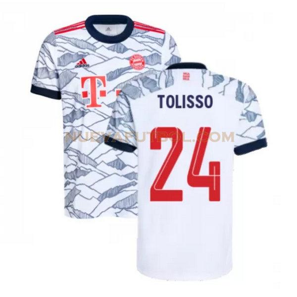 tercera camiseta tolisso 24 bayern de múnich 2021 2022 negro hombre