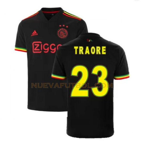 tercera camiseta traore 23 ajax 2021 2022 negro hombre