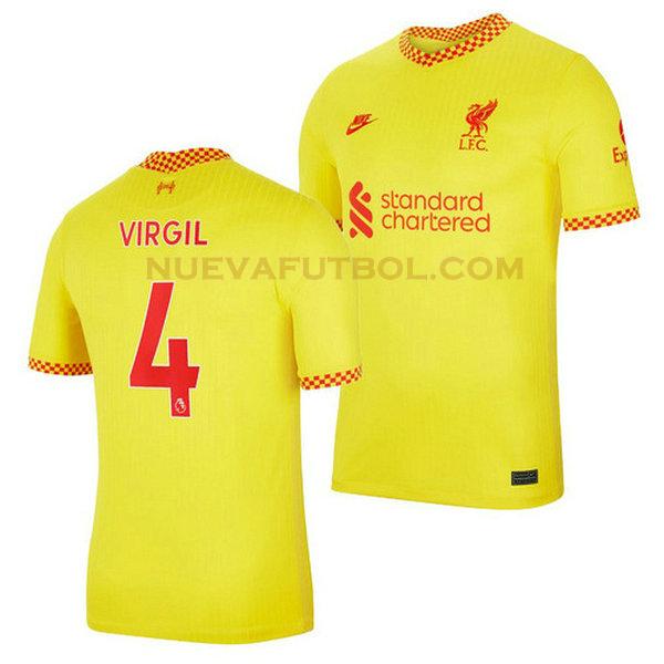 tercera camiseta virgilvandijk4 arsenal 2021 2022 azul hombre