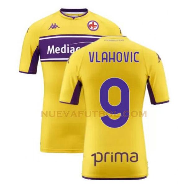 tercera camiseta vlahovic 9 fiorentina 2021 2022 amarillo hombre