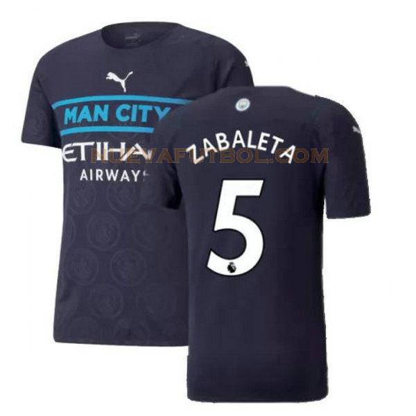 tercera camiseta zabaleta 5 manchester city 2021 2022 negro hombre