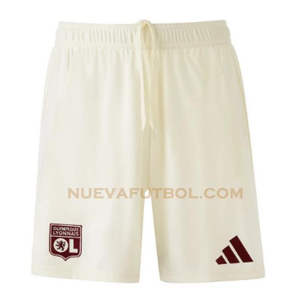 tercera pantalones cortos lyon 2024 2025 blanco naranja hombre