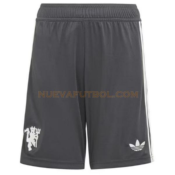 tercera pantalones cortos manchester united 2024 2025 negro hombre