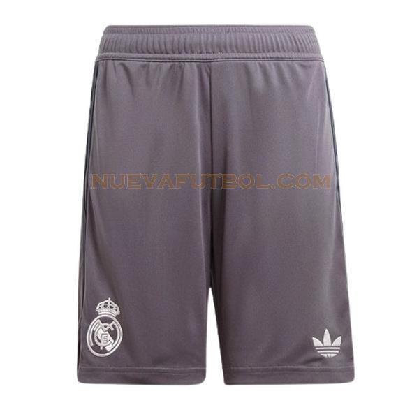 tercera pantalones cortos real madrid 2024 2025 gris hombre