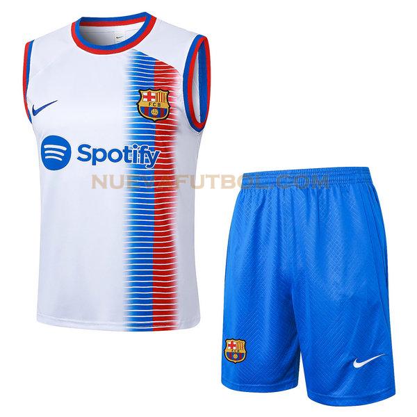 vest barcelona conjunto 2024 2025 blanco hombre