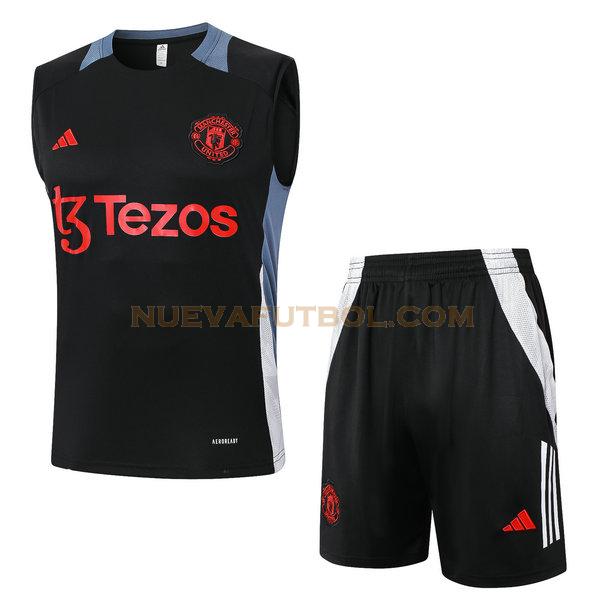 vest manchester united conjunto 2024 negro hombre